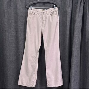 Gap Corduroy Low Rise Flare Stretch Cream Pants - 6